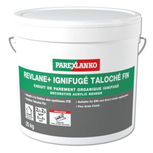 Gbr Parex Revlane+ Ignifuge Taloche Fin Pack 25kg Various Colours